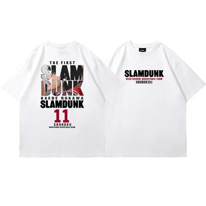 Men Anime Slam Dunk Print T-Shirt