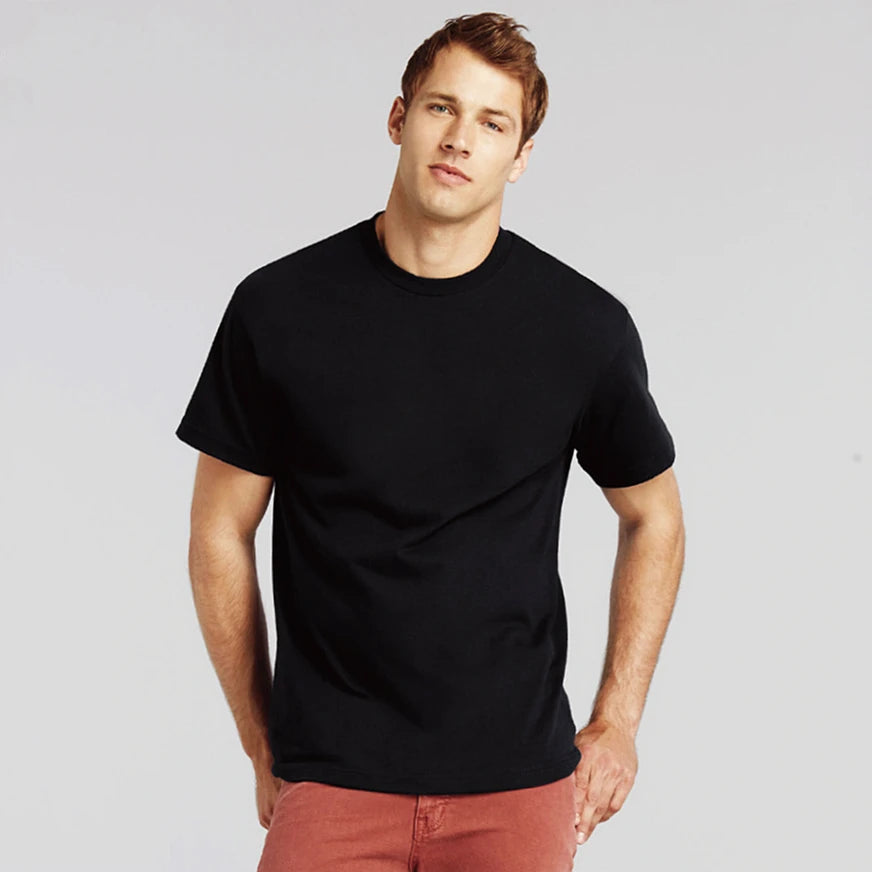 100% Cotton Men's T-Shirt O-Neck Solid Color