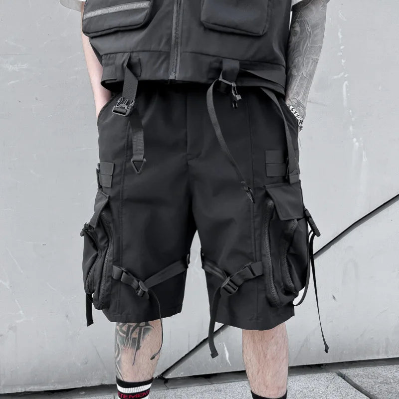 Multi Pockets Street Punk Hip Hop Cargo Shorts