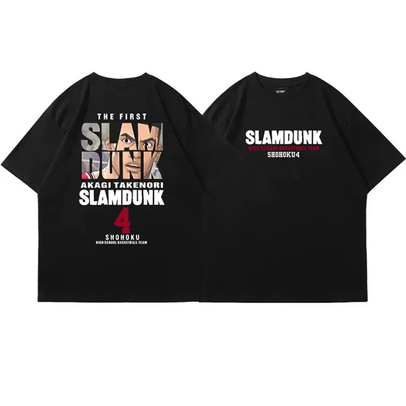 Men Anime Slam Dunk Print T-Shirt