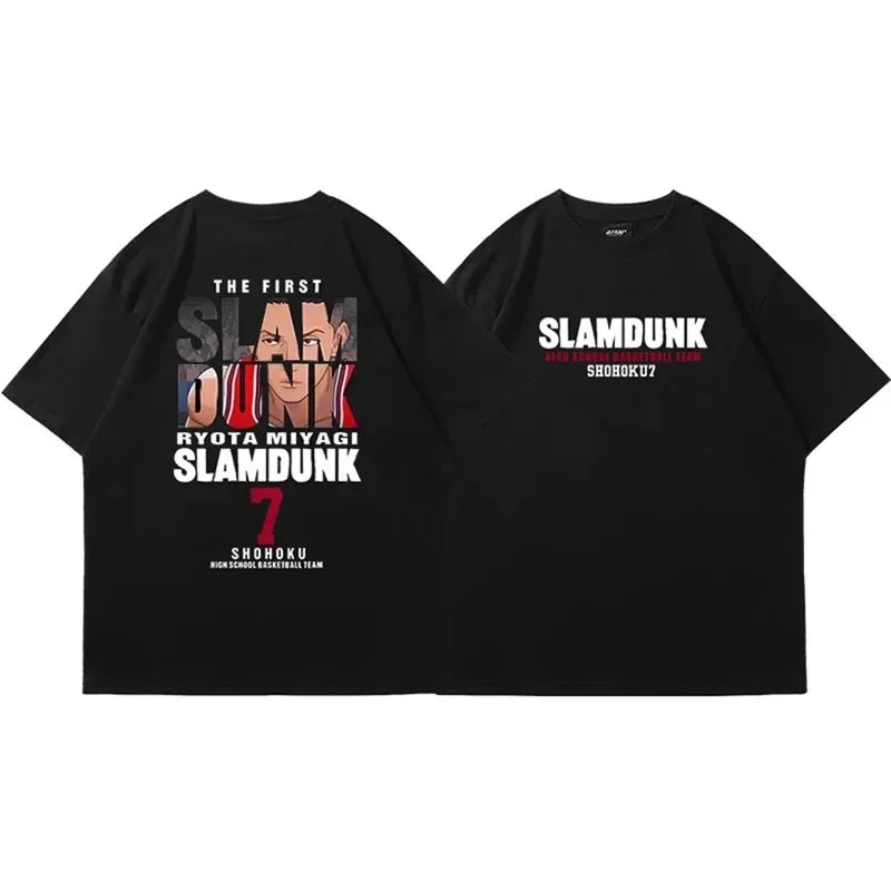 Men Anime Slam Dunk Print T-Shirt