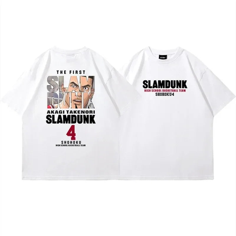 Men Anime Slam Dunk Print T-Shirt