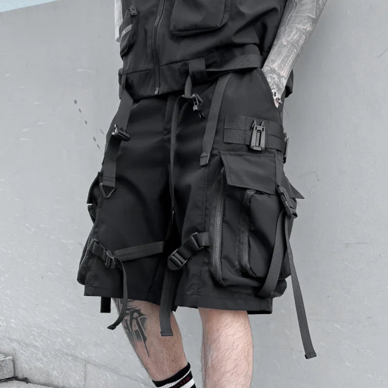 Multi Pockets Street Punk Hip Hop Cargo Shorts