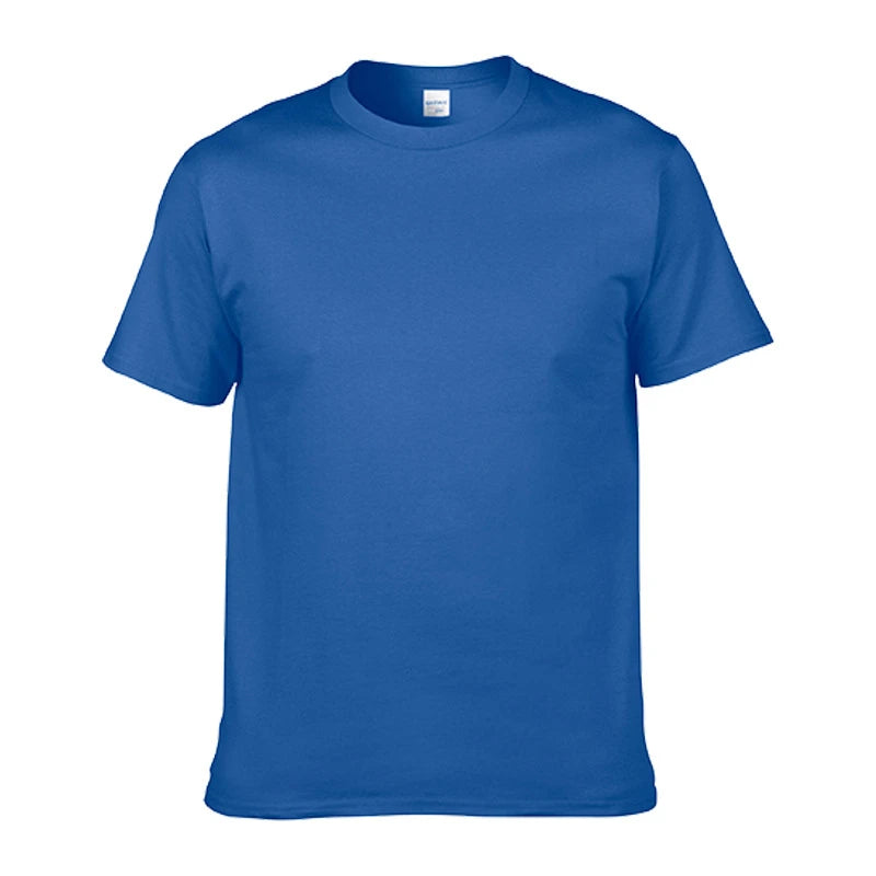 100% Cotton Men's T-Shirt O-Neck Solid Color