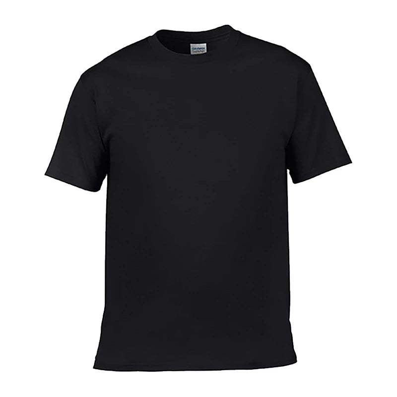 100% Cotton Men's T-Shirt O-Neck Solid Color
