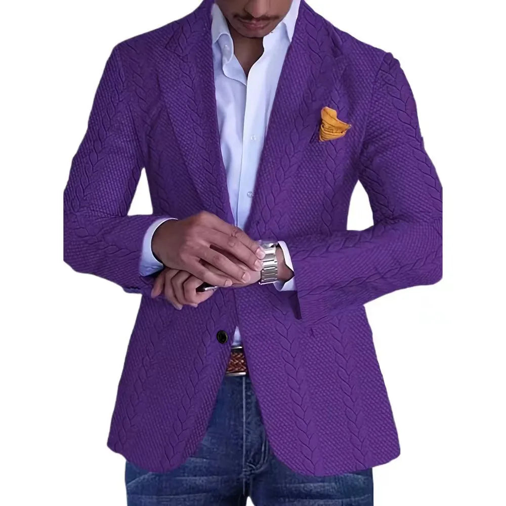 Men's Plaid Casual Blazer Grid Print