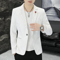Stripe Outdoor British Style Casual Blazer