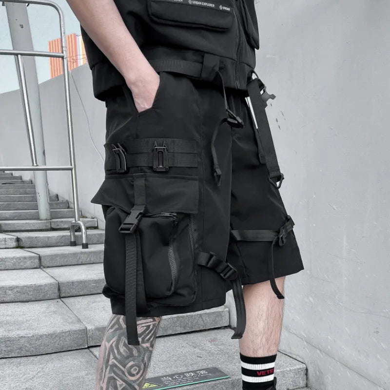 Multi Pockets Street Punk Hip Hop Cargo Shorts