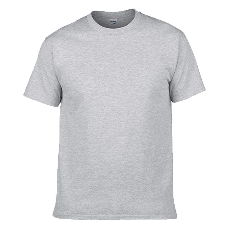 100% Cotton Men's T-Shirt O-Neck Solid Color