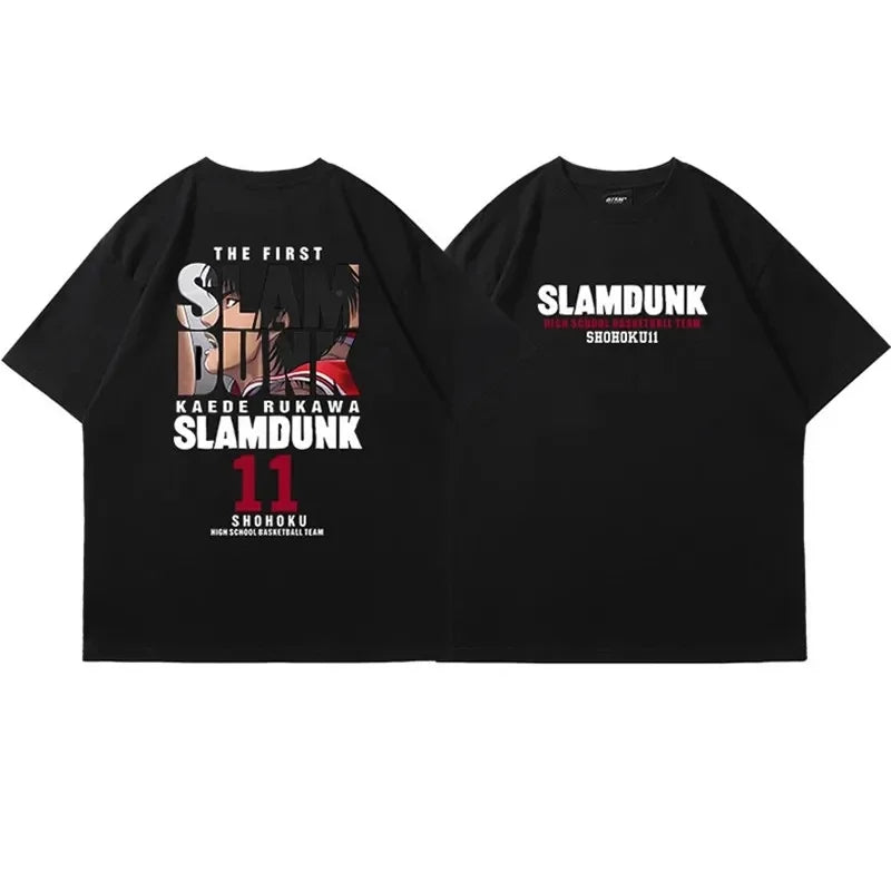 Men Anime Slam Dunk Print T-Shirt