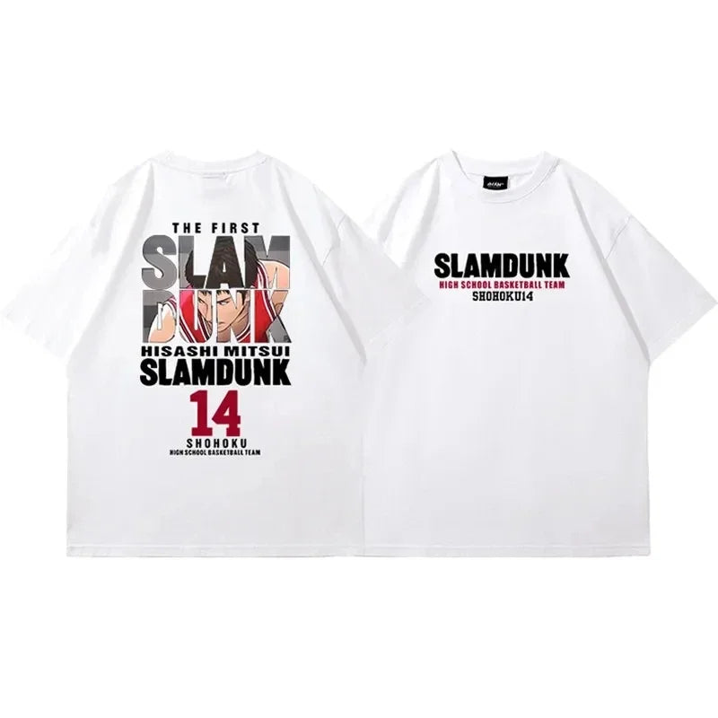 Men Anime Slam Dunk Print T-Shirt