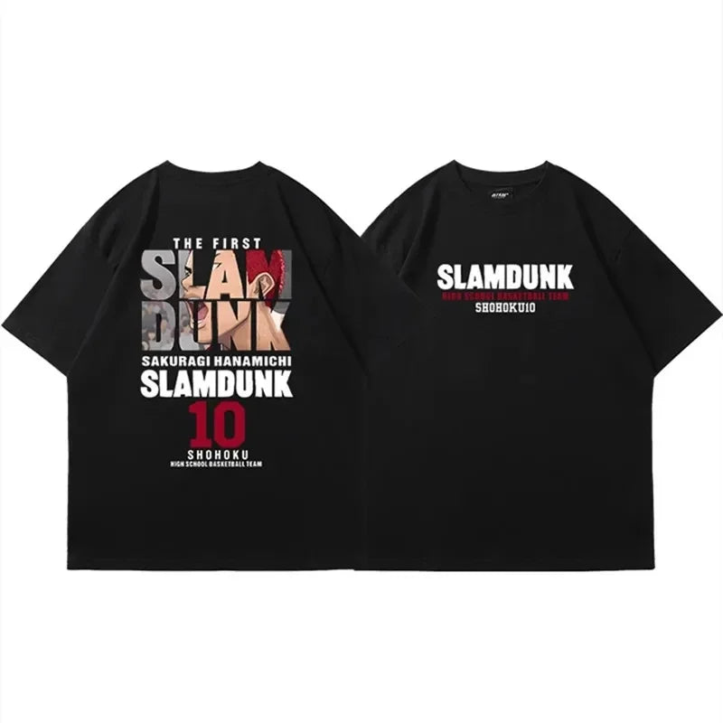 Men Anime Slam Dunk Print T-Shirt