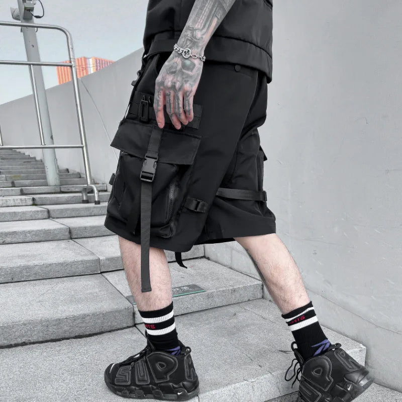 Multi Pockets Street Punk Hip Hop Cargo Shorts
